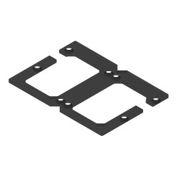 Kit di collegamento lineare per pannello telescopico per recinzione in vetro - X-METAL