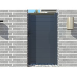 Cancello a battente integrale in alluminio moderno 100x142cm GARDE X-Metal