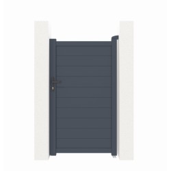 Cancello a battente integrale in alluminio moderno 100x173cm GARDE - X-Metal