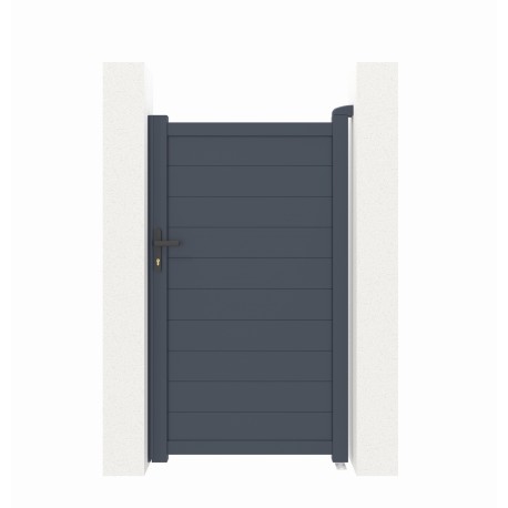 Cancello a battente integrale in alluminio moderno 100x173cm GARDE - X-Metal