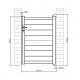 Cancello a battente integrale in alluminio moderno 100x142cm GARDE X-Metal