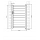 Cancello a battente integrale in alluminio moderno 100x158cm GARDE X-Metal