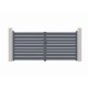 Cancello a battente in alluminio traforato SPACE 300x158cm - X-Metal