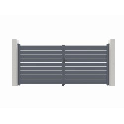 Cancello a battente in alluminio traforato SPACE 300x176cm - X-Metal