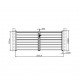 Cancello a battente in alluminio traforato SPACE 350x140cm - X-Metal
