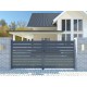 Cancello a battente in alluminio traforato SPACE 392x158cm - X-Metal