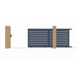 Cancello scorrevole in alluminio traforato SPACE 350x158cm - X-Metal