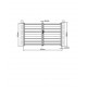 Cancello a battente integrale in alluminio moderno 300x173cm GARDE - X-Metal