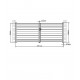 Cancello a battente integrale in alluminio moderno 392x158cm GARDE - X-Metal