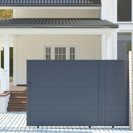 Cancello scorrevole in alluminio moderno 300x173cm GARDE - X-Metal