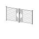 Cancello a battente in alluminio moderno 350x158cm FANCY TIME - X-Metal