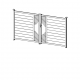 Cancello a battente in alluminio moderno 350x173cm FANCY TIME - X-Metal