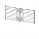 Cancello a battente in alluminio moderno 392x158cm FANCY TIME - X-Metal