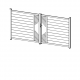 Cancello a battente in alluminio moderno 392x173cm FANCY TIME - X-Metal