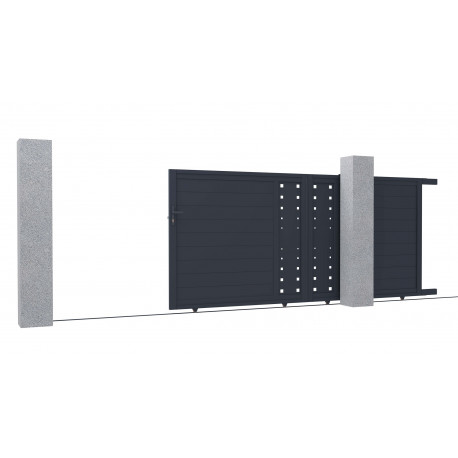 Cancello scorrevole in alluminio 300x173cm FANCY FILM - X-Metal