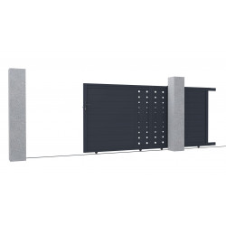 Cancello scorrevole in alluminio moderno 392x158cm FANCY FILM - X-Metal
