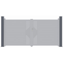 Palo in alluminio antracite per cancelli X-Metal - H.190cm