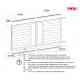 Cancello scorrevole in alluminio moderno 300x158cm FANCY FILM - X-Metal